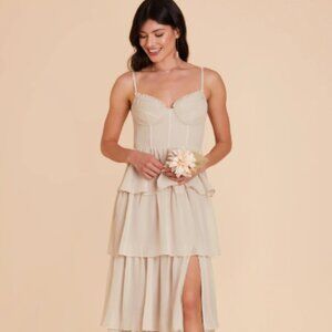 Birdy Grey - Lola Dress Chiffon Neutral Champagne
